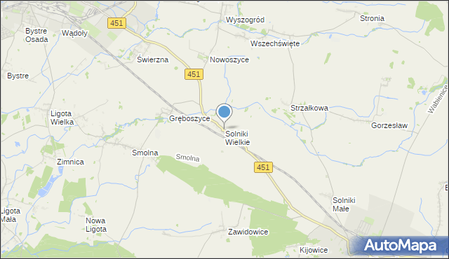 mapa Solniki Wielkie, Solniki Wielkie na mapie Targeo